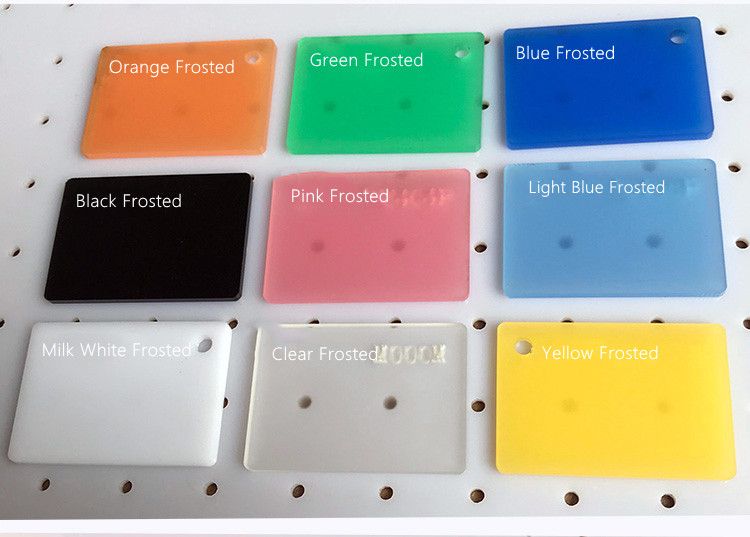 Custom Cut Various Arbitrary Shapes Light Blue Frosted Acrylic Sheet