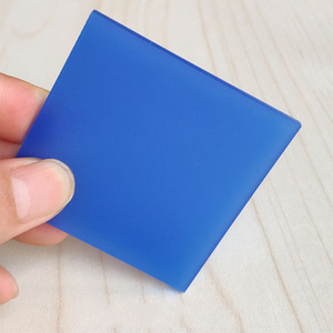 Custom Cut Various Arbitrary Shapes / Size Round Rectangle Heart-Shaped Blue Frosted Acrylic Sheet